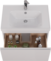 Мебель для ванной комнаты Lemark Veon mini 70 белая глянцевая, 1 ящик