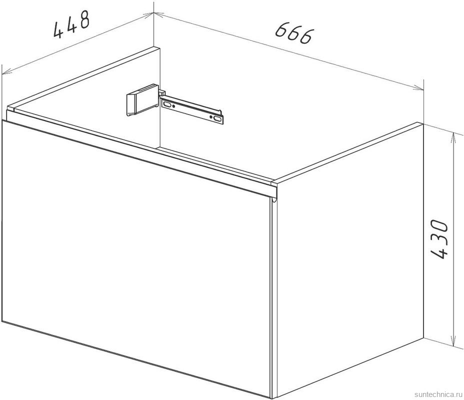 Мебель для ванной комнаты Lemark Veon mini 70 белая глянцевая, 1 ящик