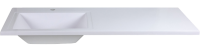 Тумба с раковиной Brevita Grafit 60 L, под стиральную машину, раковина Гавана