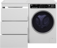 Тумба с раковиной Brevita Grafit 60 L, под стиральную машину, раковина Гавана