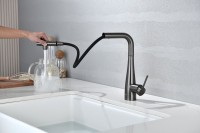 Смеситель для кухни AQUAme Cucina с выдвижным изливом AQM9902GM
