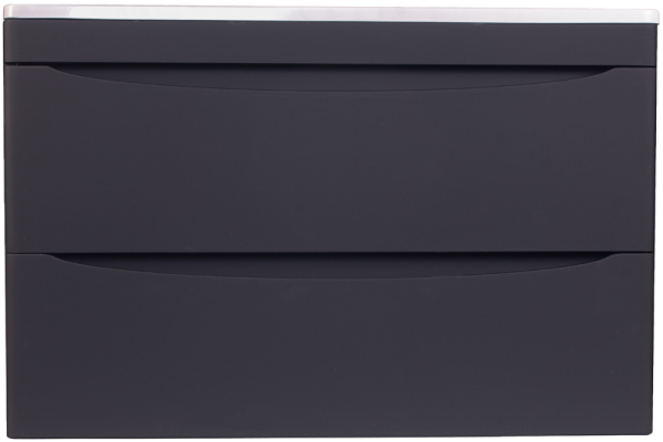 Тумба под раковину Style Line Бергамо Мини 80 Люкс Plus подвесная, антискрейтч черная