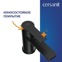 Смеситель для раковины Cersanit Вайб (Vibe) 68926 матовый черный Смеситель для раковины Cersanit Вайб (Vibe) 68926 матовый черный