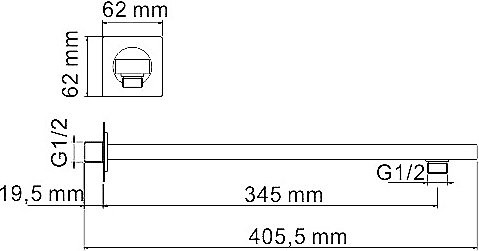 Кронштейн для верхнего душа Wasserkraft Exter A110