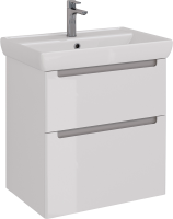 Тумба под раковину Lemark Buno 70 белая глянцевая, 2 ящика