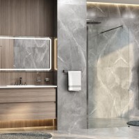 Душевая перегородка Wasserkraft Rur 30W 90 см, профиль хром, стекло прозрачное