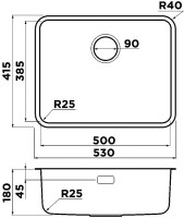 Комплект Мойка Omoikiri Omi 53-U/I Ultra-GB графит + Измельчитель Nagare 500