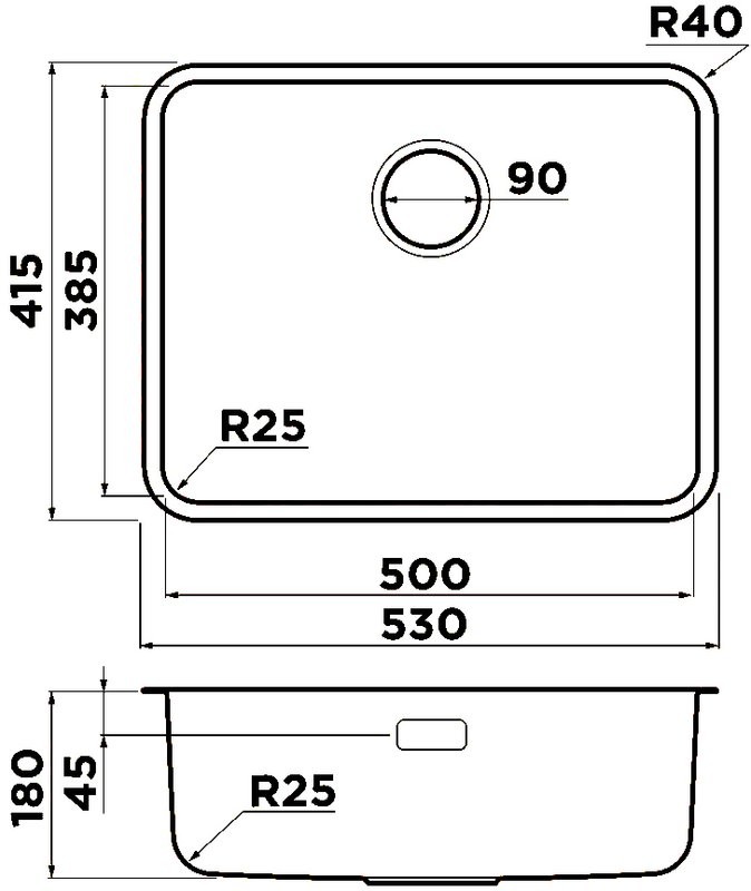 Комплект Мойка Omoikiri Omi 53-U/I Ultra-GB графит + Измельчитель Nagare 500