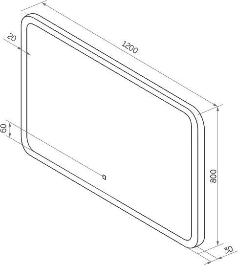 Зеркало CONTINENT Demure 120х80 с подсветкой