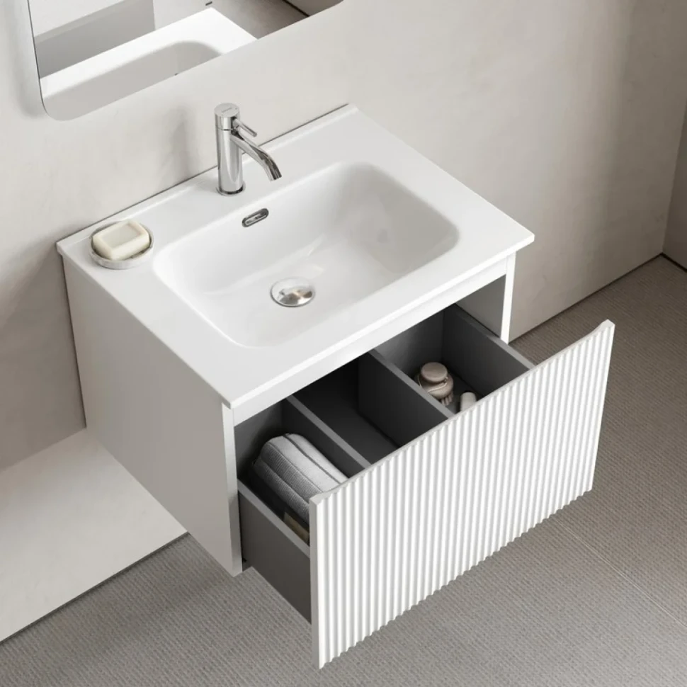 Тумба с раковиной Sancos Snob R 1.0 60 bianco