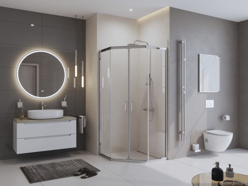Душевой уголок BelBagno Uno -195 P 2 100 C Cr
