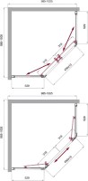 Душевой уголок BelBagno Uno -195 P 2 100 C Cr