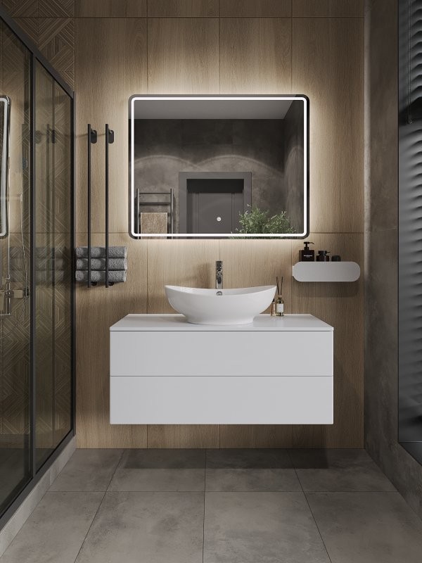 Мебель для ванной комнаты Orange Otto 100 белый глянец