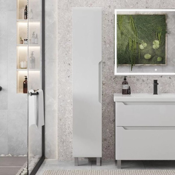 Шкаф пенал для ванной SanStar Lanciano универсальный, белый