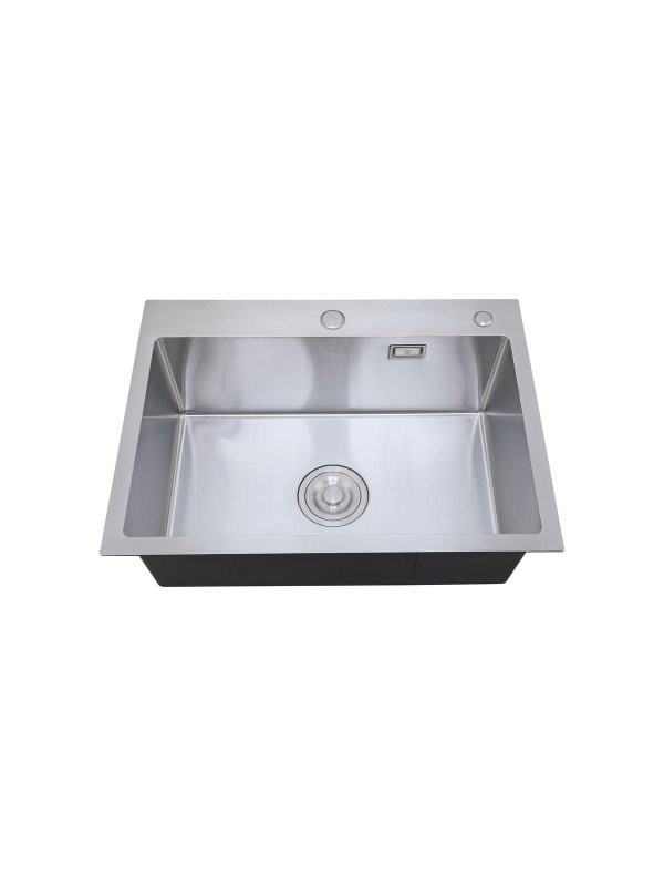 Мойка кухонная РМС MR-5843 c корзиной и дозатором, нержавеющая сталь