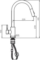Комплект Мойка Florentina Липси 600 черная + Смеситель Dorff Logic D3007522 черный