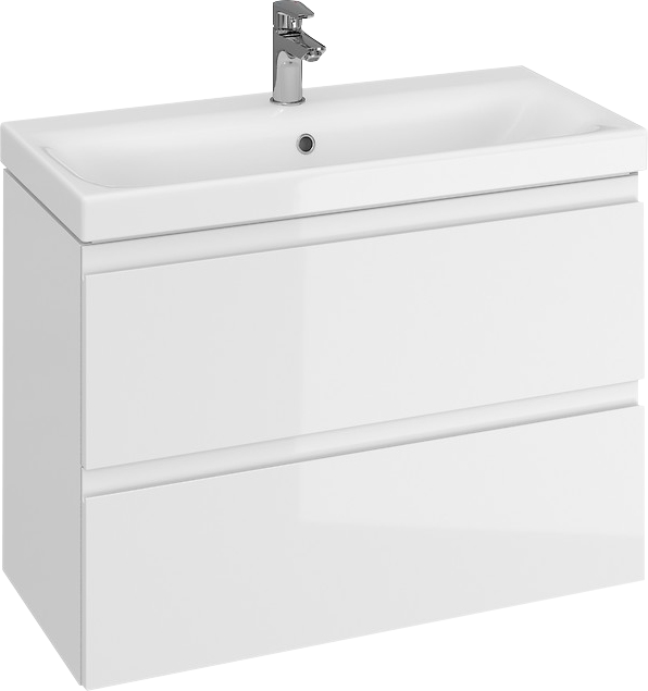Тумба с раковиной Cersanit Moduo slim 80 белая