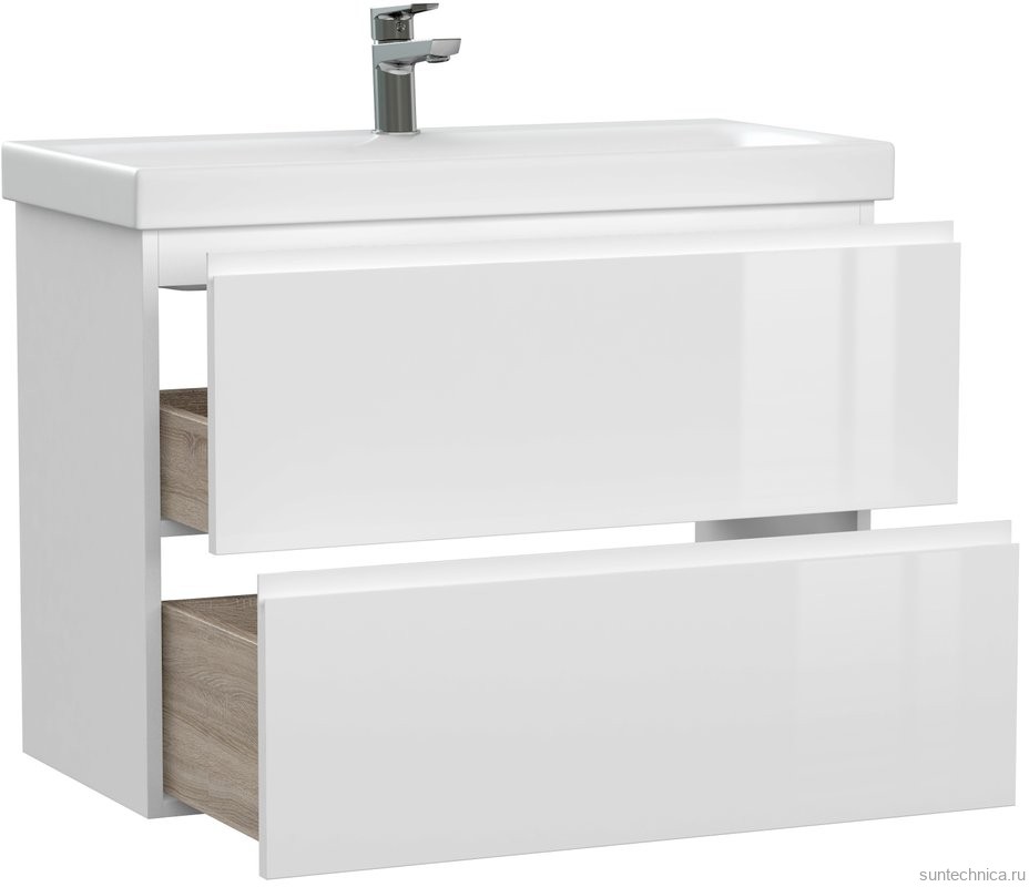 Тумба с раковиной Cersanit Moduo slim 80 белая