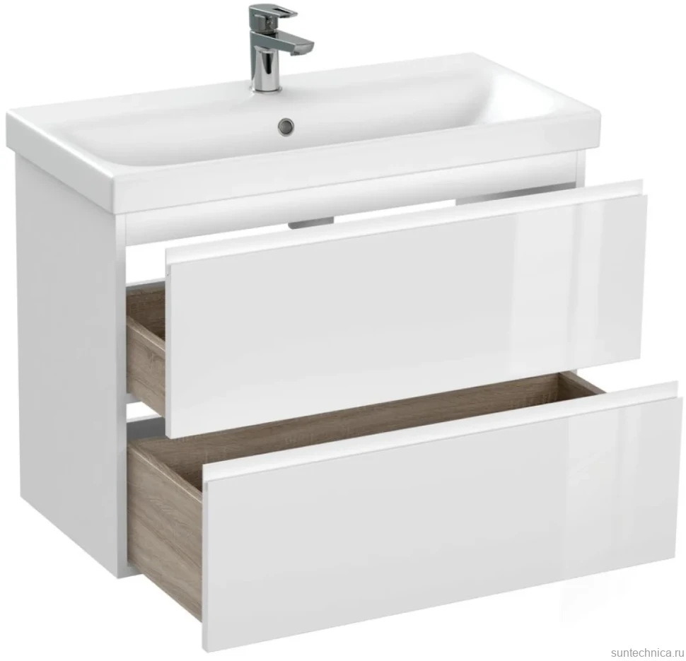 Тумба с раковиной Cersanit Moduo slim 80 белая