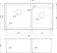 Мойка кухонная Emar PVD EMB-210 PVD Nano Satine Мойка кухонная Emar PVD EMB-210 PVD Nano Satine