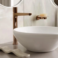 Смеситель для раковины Wasserkraft Paar 8803H розовое золото PVD