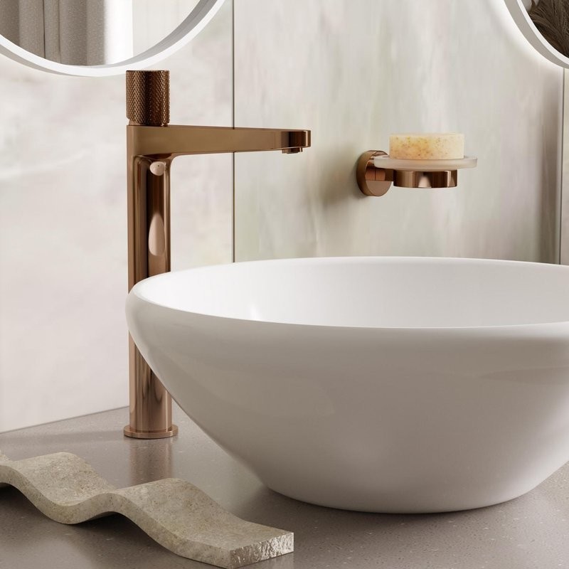 Смеситель для раковины Wasserkraft Paar 8803H розовое золото PVD