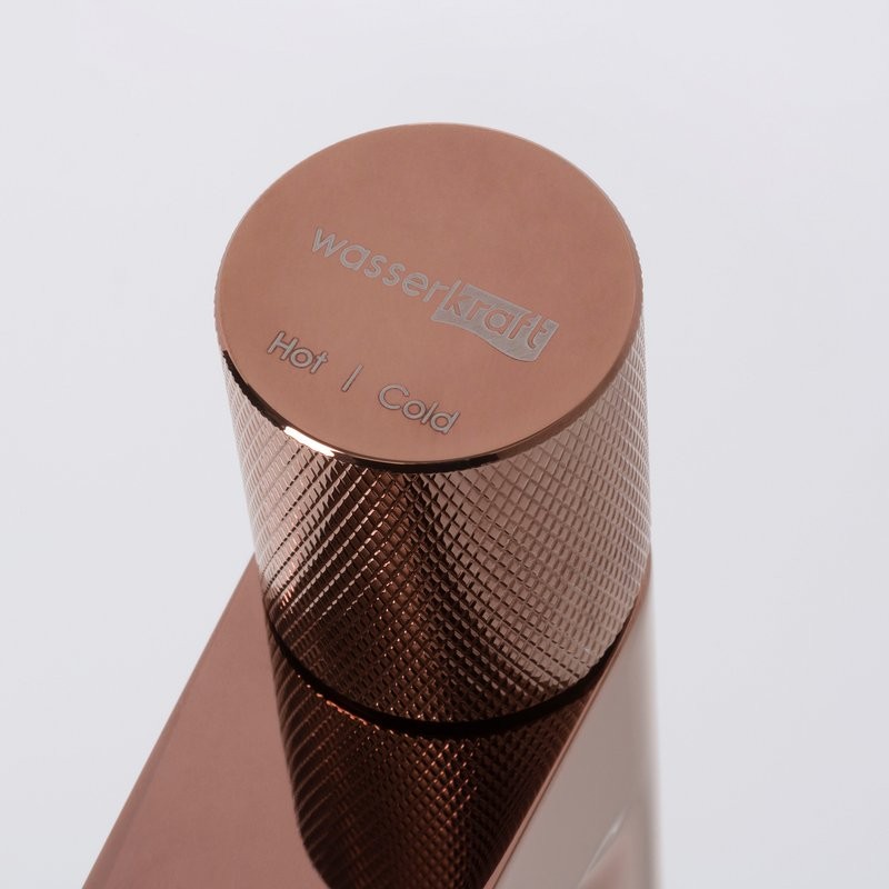 Смеситель для раковины Wasserkraft Paar 8803H розовое золото PVD