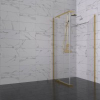 Душевой уголок Triton Терра -Голд 90х90, профиль золото, стекло прозрачное