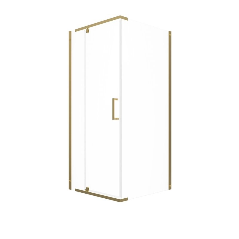 Душевой уголок Triton Терра -Голд 90х90, профиль золото, стекло прозрачное