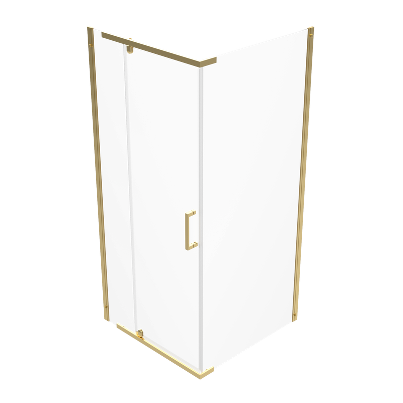 Душевой уголок Triton Терра -Голд 90х90, профиль золото, стекло прозрачное