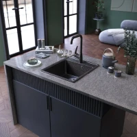 Мойка кухонная Domaci Палермо PR-425-004 черная Мойка кухонная Domaci Палермо PR-425-004 черная