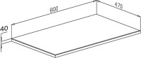Столешница с раковиной ASB-Woodline Санди 80
