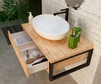 Тумба под раковину 1MarKa Grunge Loft 100 дуб вотан