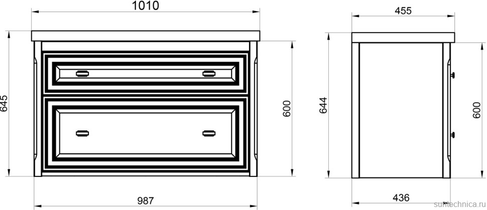 Мебель для ванной комнаты ASB-Woodline Кастелло 100 подвесная, пейна