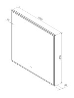 Зеркало CONTINENT Led Amer 100х100 см, сенсорное, с теплой подсветкой