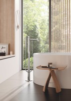 Напольный смеситель для ванны с душем Kludi Bozz 385900576 хром