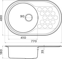 Комплект Мойка Omoikiri Kasumigaura 77 + Измельчитель Nagare slim 500