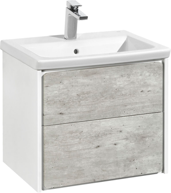 Тумба с раковиной Roca Ronda 60 белая, бетон