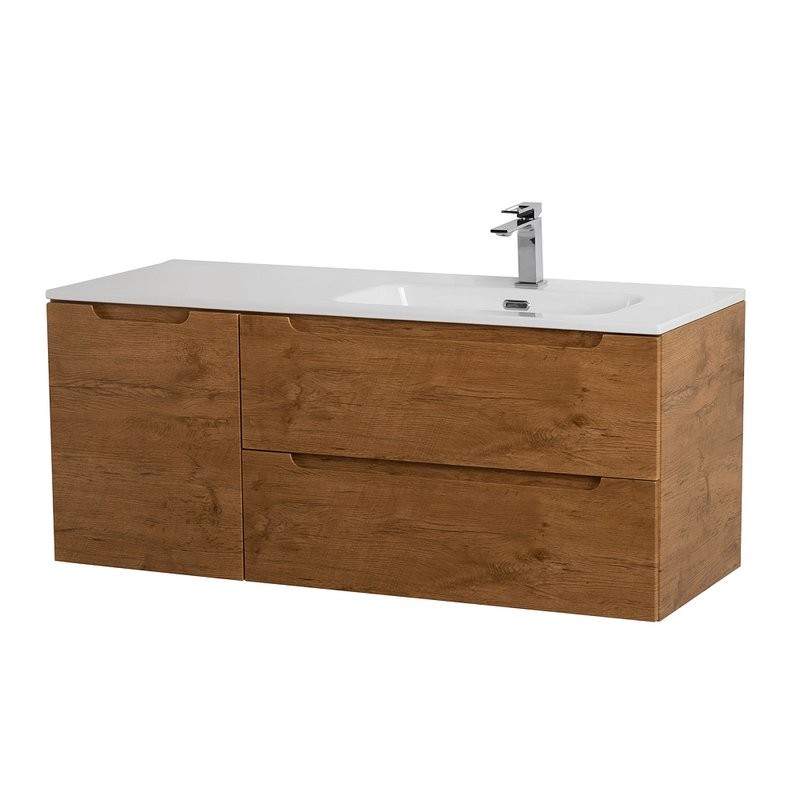 Тумба с раковиной BelBagno Etna R, 100 2 ящика, дверца, rovere nature