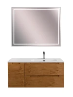 Тумба с раковиной BelBagno Etna R, 100 2 ящика, дверца, rovere nature