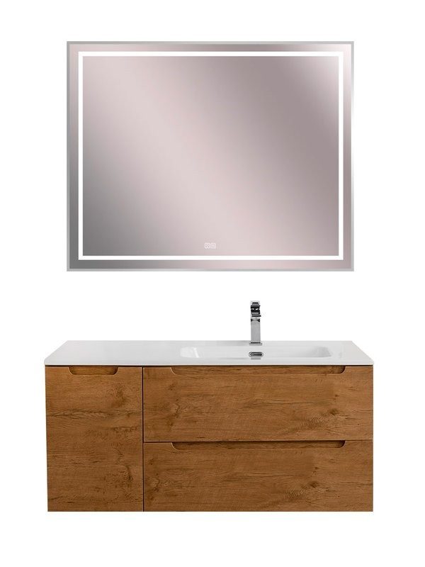 Тумба с раковиной BelBagno Etna R, 100 2 ящика, дверца, rovere nature