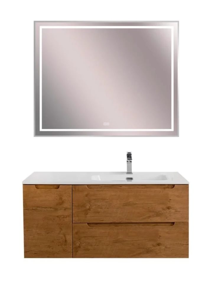 Тумба с раковиной BelBagno Etna R, 100 2 ящика, дверца, rovere nature