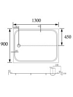 Поддон для душа Abber AD3C139 130х90 см, белый Поддон для душа Abber AD3C139 130х90 см, белый