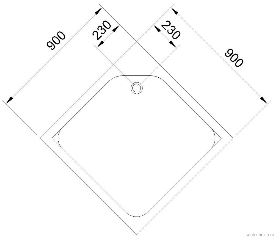 Поддон для душа Royal Bath HP RB 90HP с сифоном