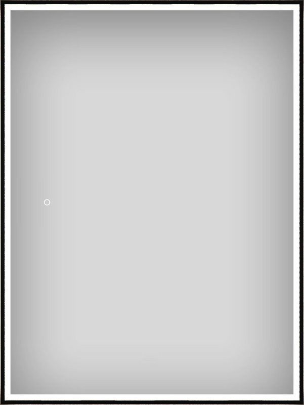 Зеркало Wellsee 7 Rays’ Spectrum 80х120 с фронтальной подсветкой, черное матовое