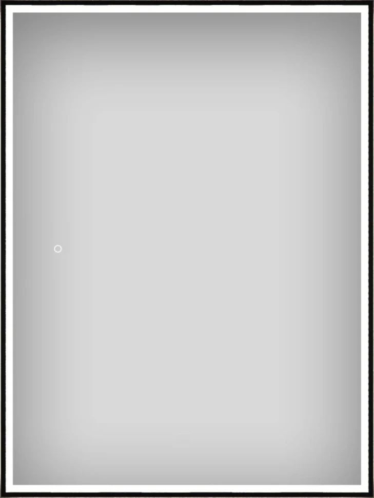 Зеркало Wellsee 7 Rays’ Spectrum 80х120 с фронтальной подсветкой, черное матовое