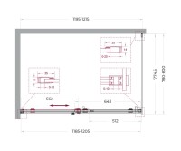 Душевой уголок BelBagno Soft Close-2 AH-1-120/80-C-Cr профиль хром Душевой уголок BelBagno Soft Close-2 AH-1-120/80-C-Cr профиль хром