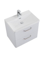 Мебель для ванной комнаты BelBagno Due 50 ручки матовый атласный никель, bianco lucido