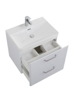 Мебель для ванной комнаты BelBagno Due 50 ручки матовый атласный никель, bianco lucido