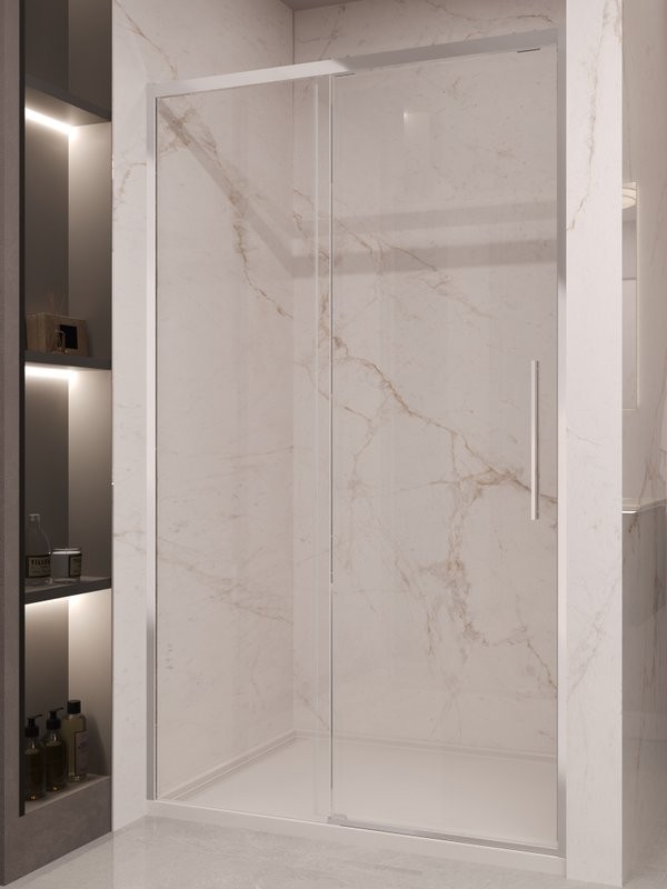 Душевая дверь в нишу Vincea Stella VDS-1ST160CL 160 см, профиль хром, стекло прозрачное